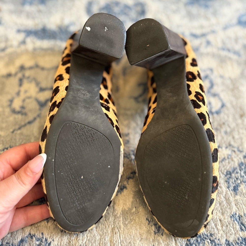 Tory Burch Leopard Print Block Heels - Picture 4 of 5